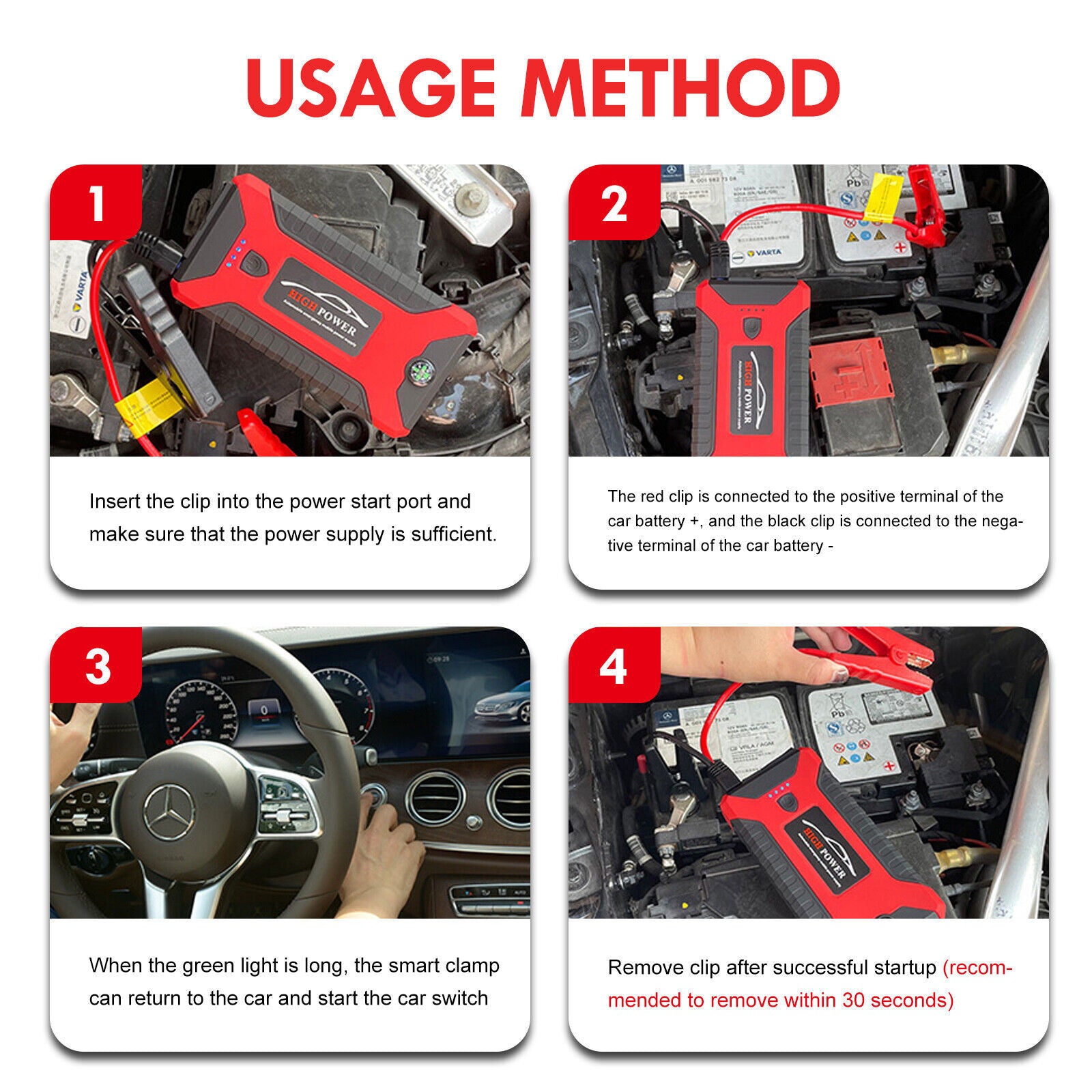 JumpIQ - Tragbares Starthilfegerät 99800mAh