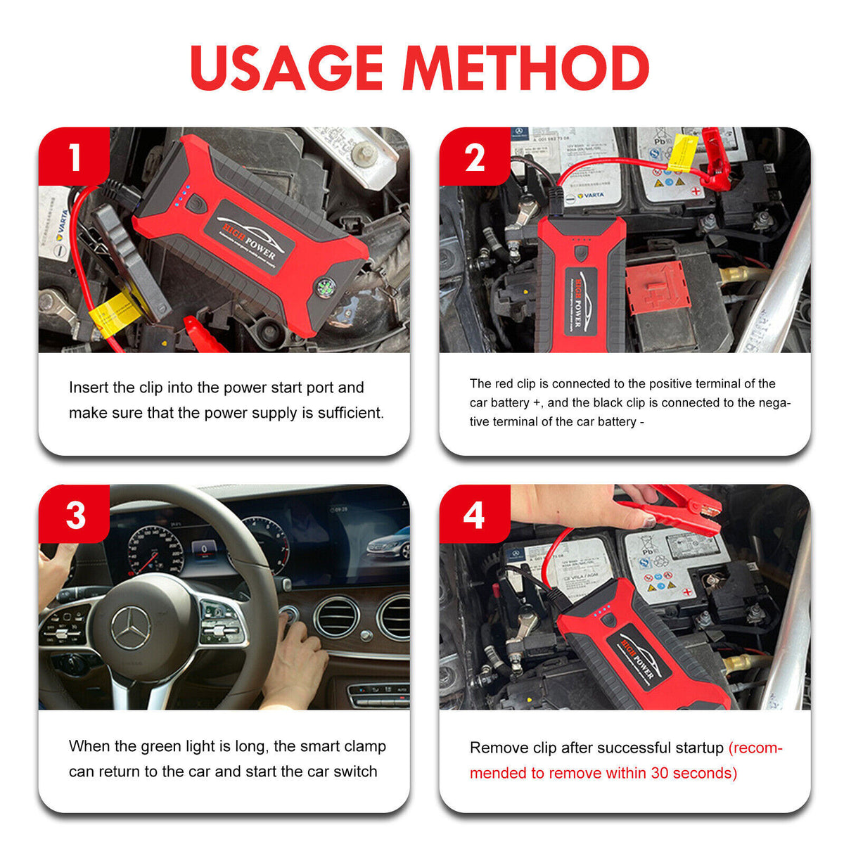 JumpIQ - Tragbares Starthilfegerät 99800mAh