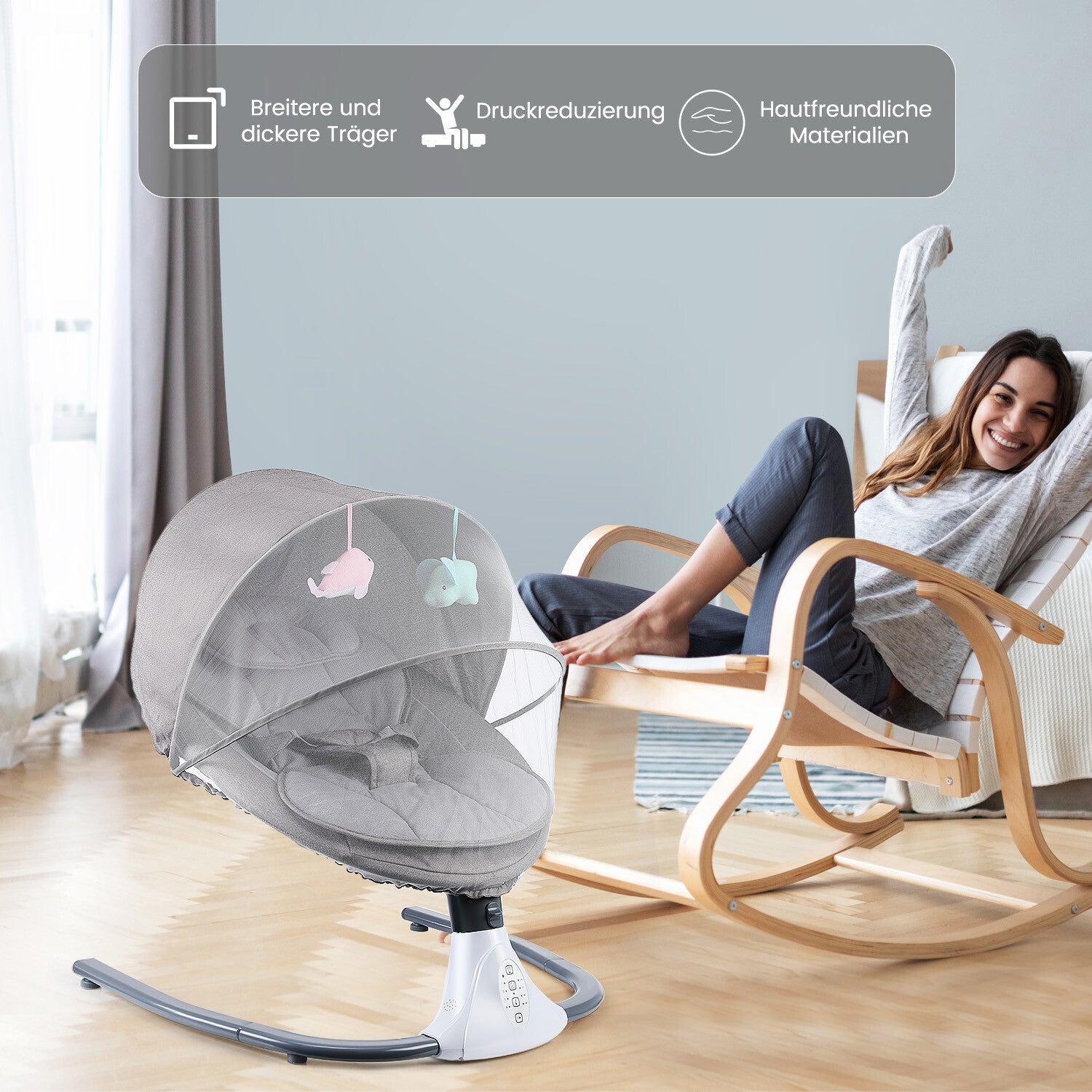 QuietCradle – Babyschaukelstuhl