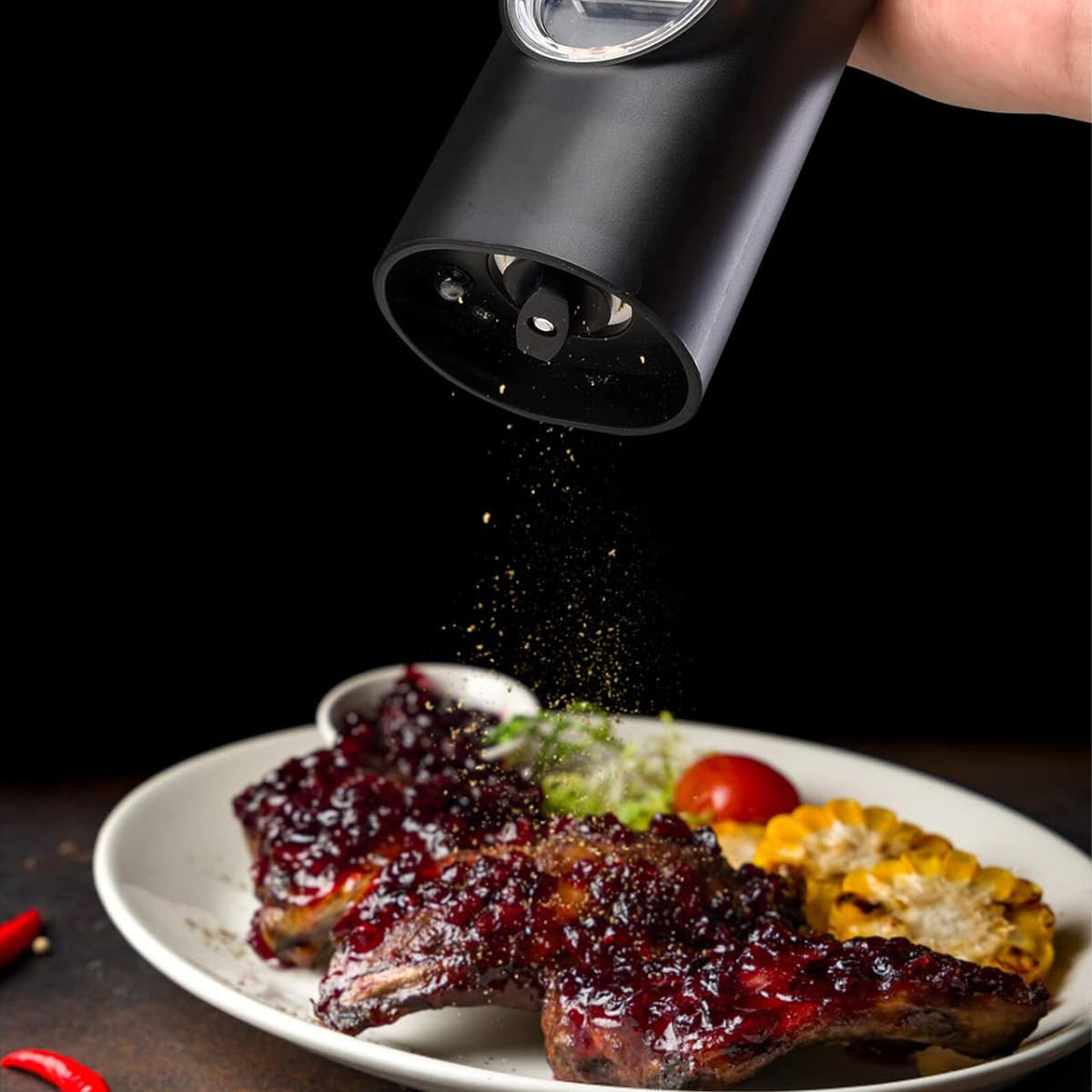 MahlGenuss – Elektrisches Salz- und Pfeffermühlen-Set
