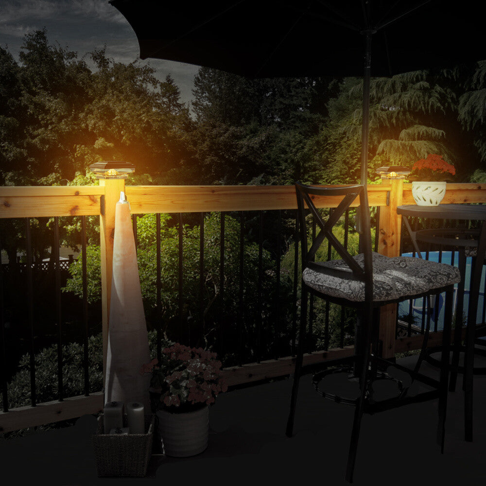 GlowGuard Square - Solar-Pfostenkappenleuchte