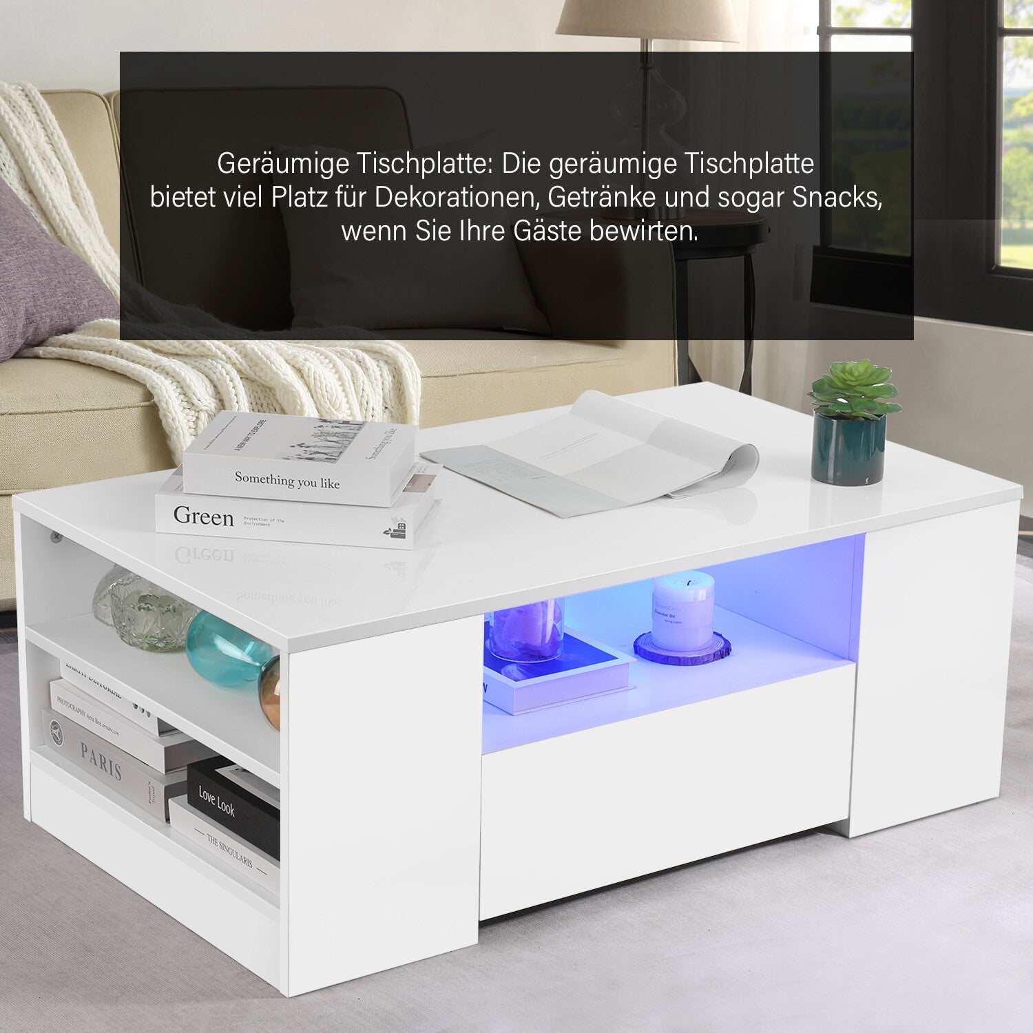 FlashGlow – LED-Couchtisch