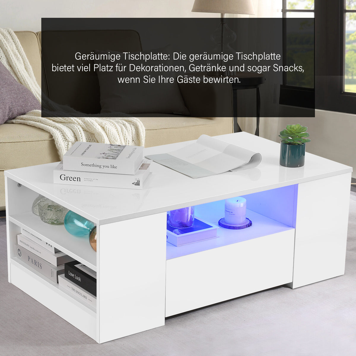 FlashGlow – LED-Couchtisch