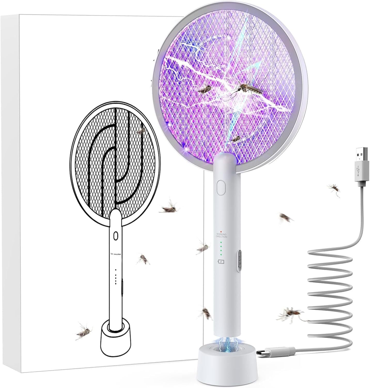 ZapIQ - Elektrische Mückenklatsche Wiederaufladbar