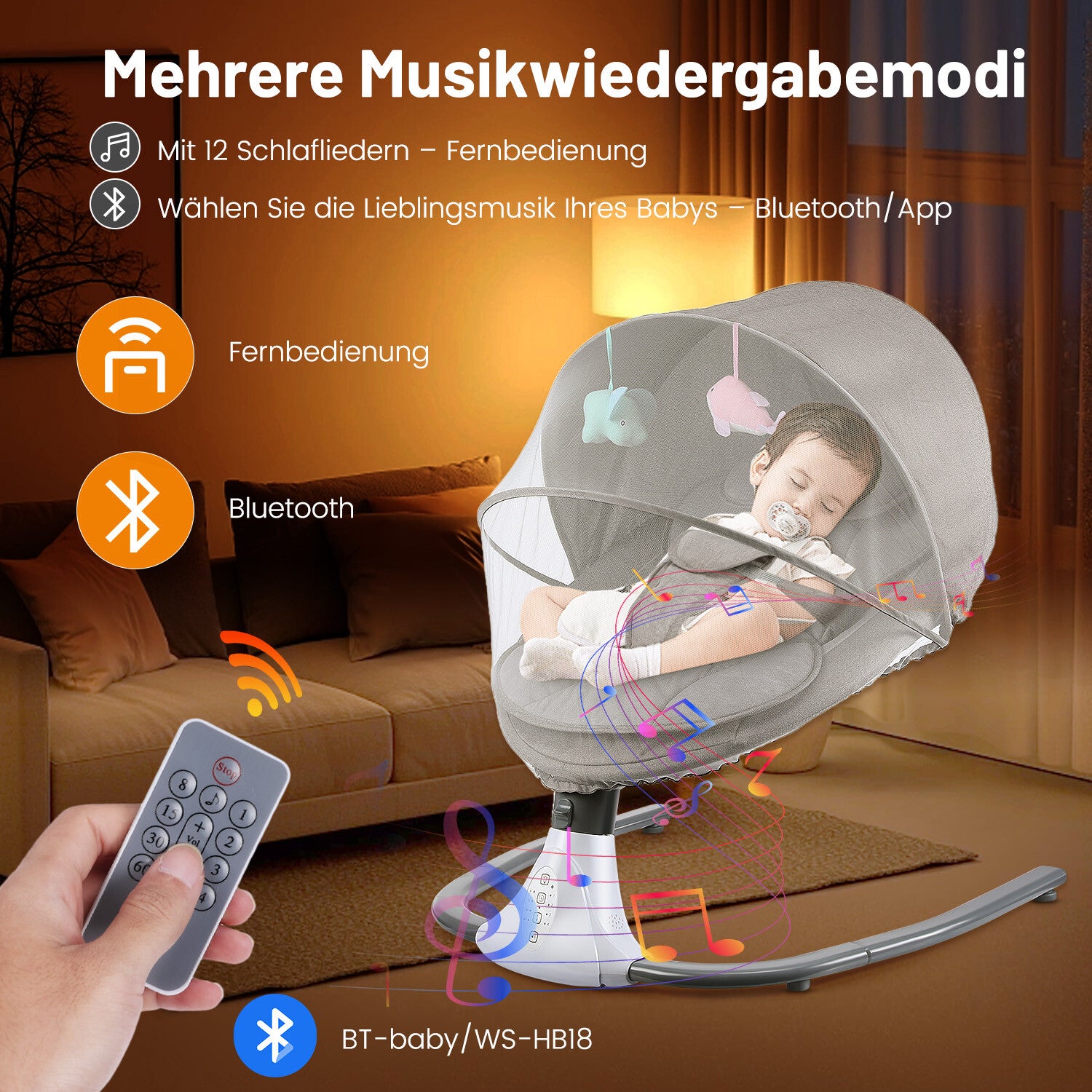 QuietCradle – Babyschaukelstuhl