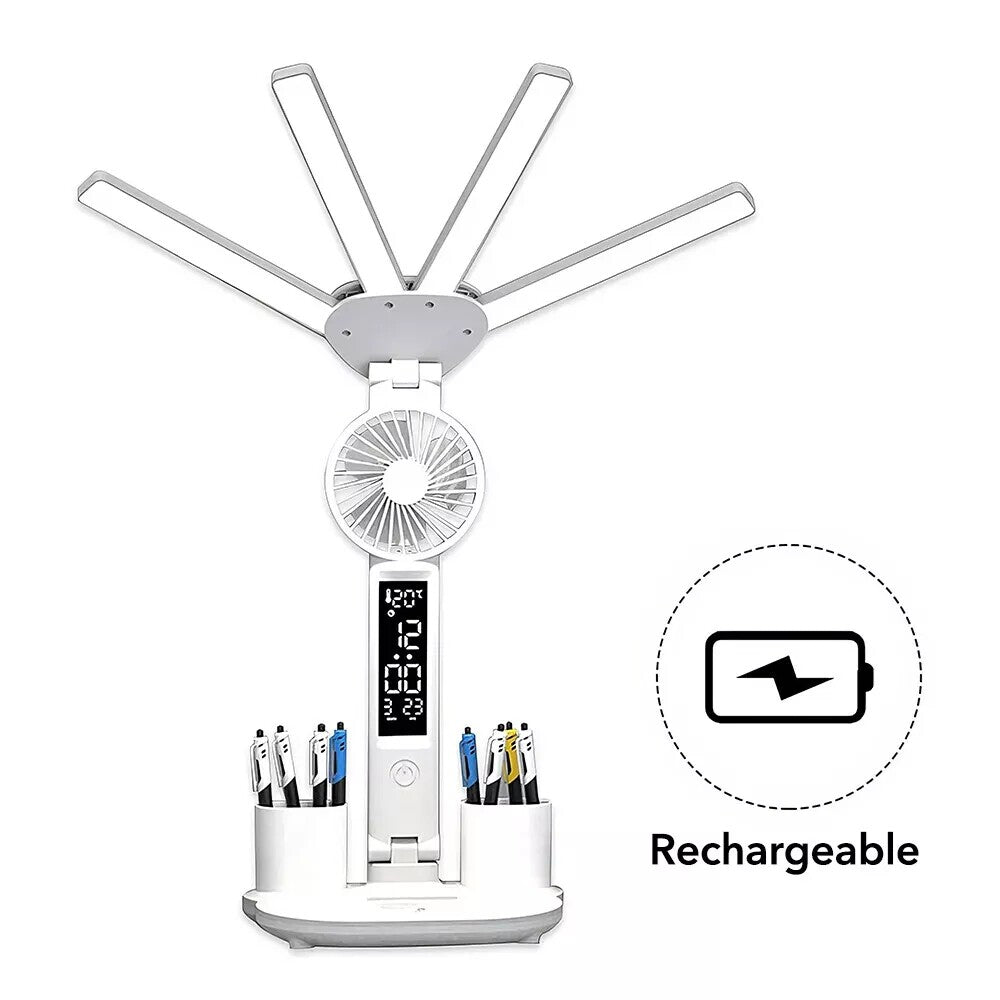 GlowFlow - LED-Schreibtischlampe mit Ventilator