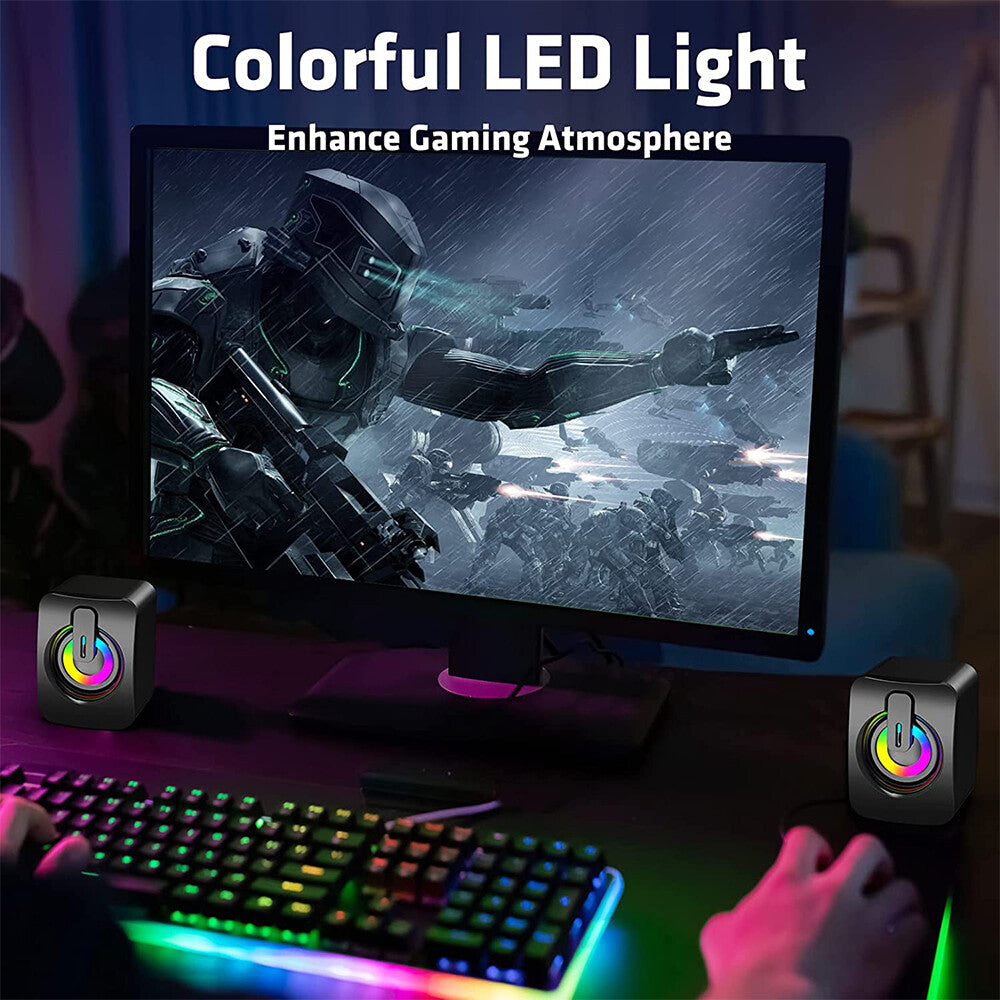 BassLight - USB Kabelgebundene Computerlautsprecher