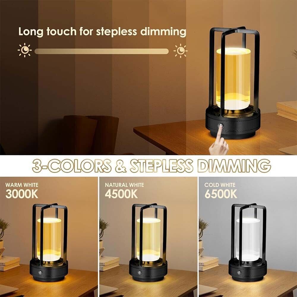 Glitzerzauber - Tragbare Kristall-Laternen-Tischlampe