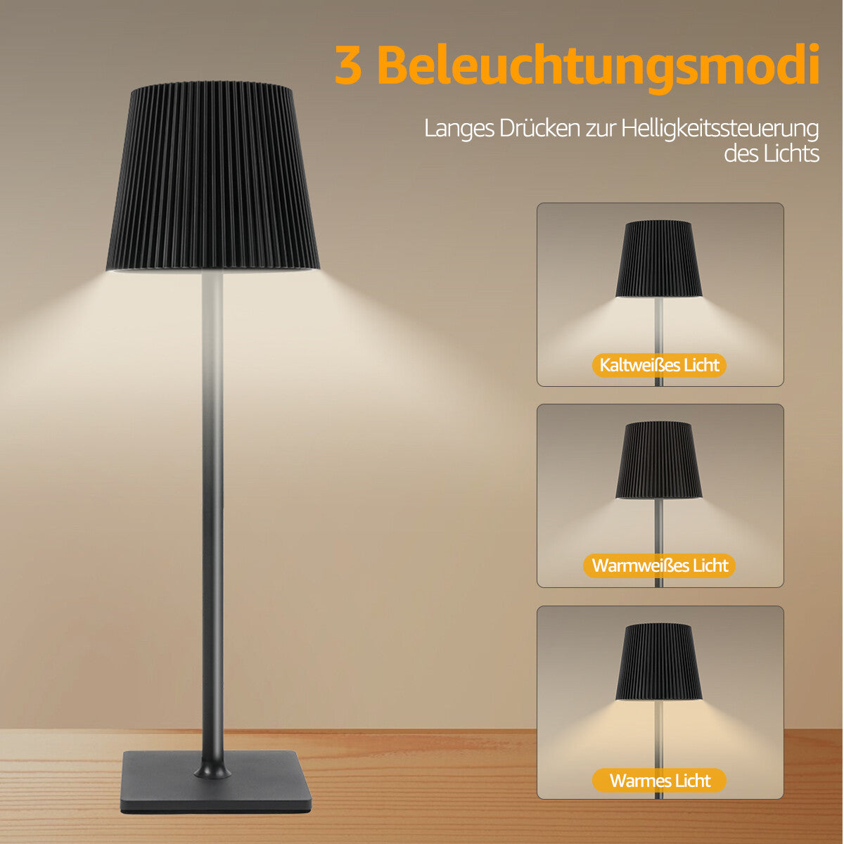 MoodShine – Wiederaufladbare LED-Tischlampe