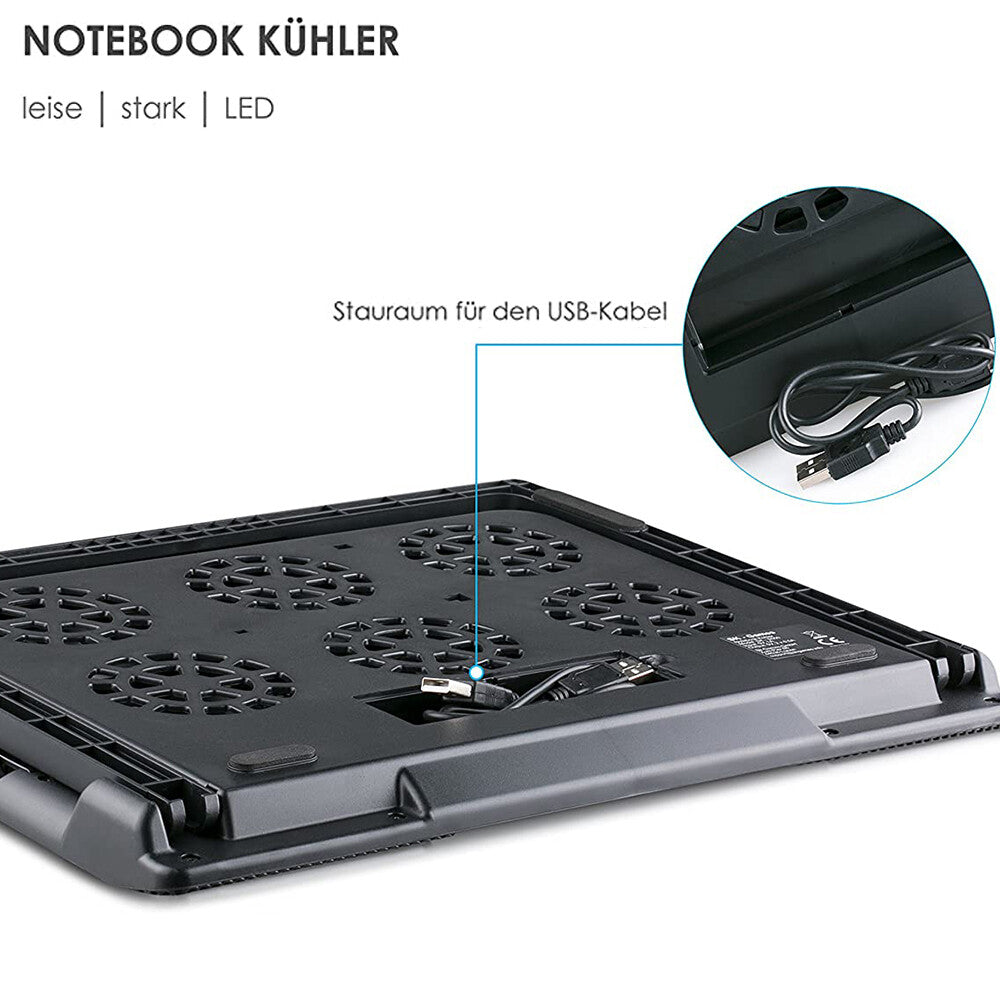 KühlTräger - Laptop Cooling Pad mit 6 Lüftern