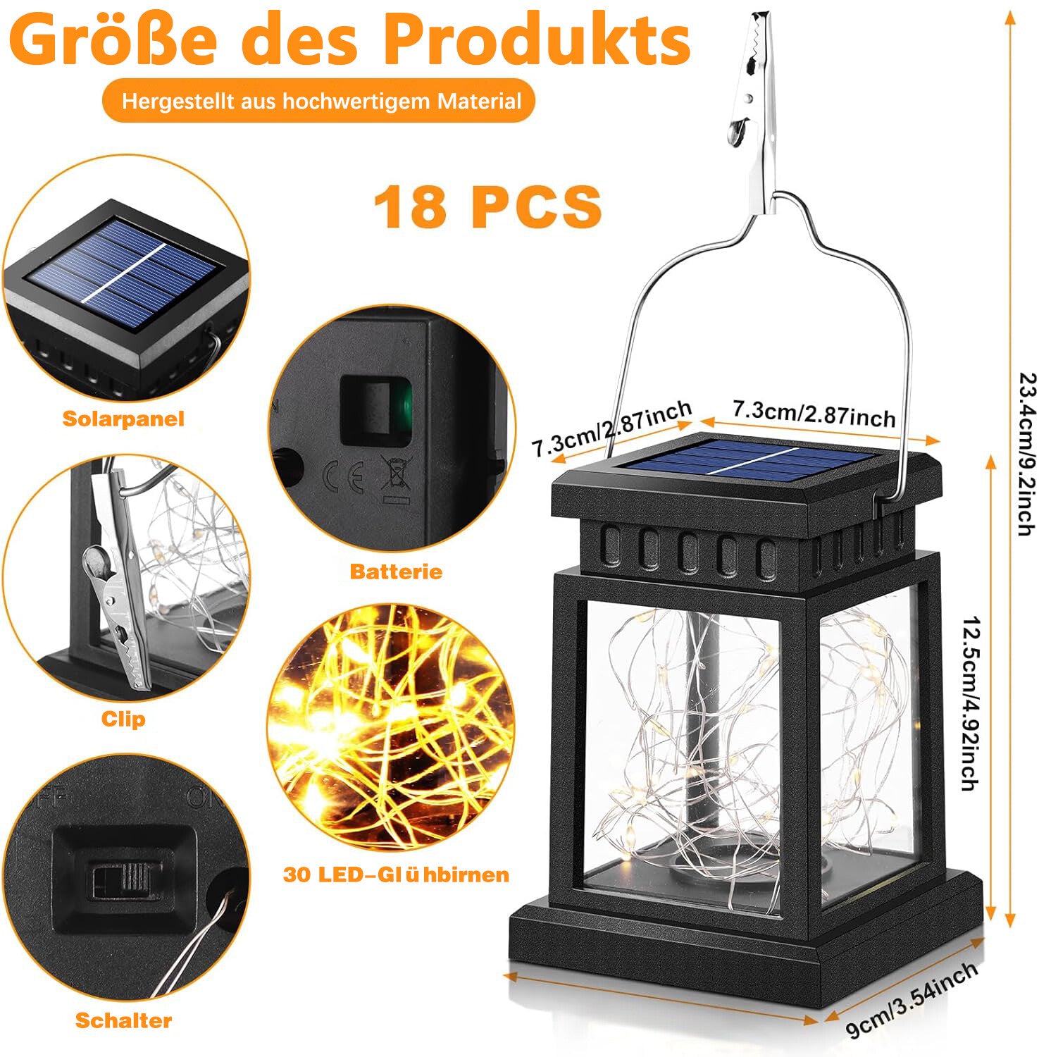 LichtOase – Solar Hängende Kerzenlaternen
