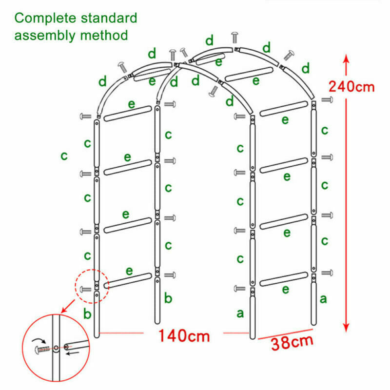 GardenBloom Arch - Rosenbogen Garten Metall