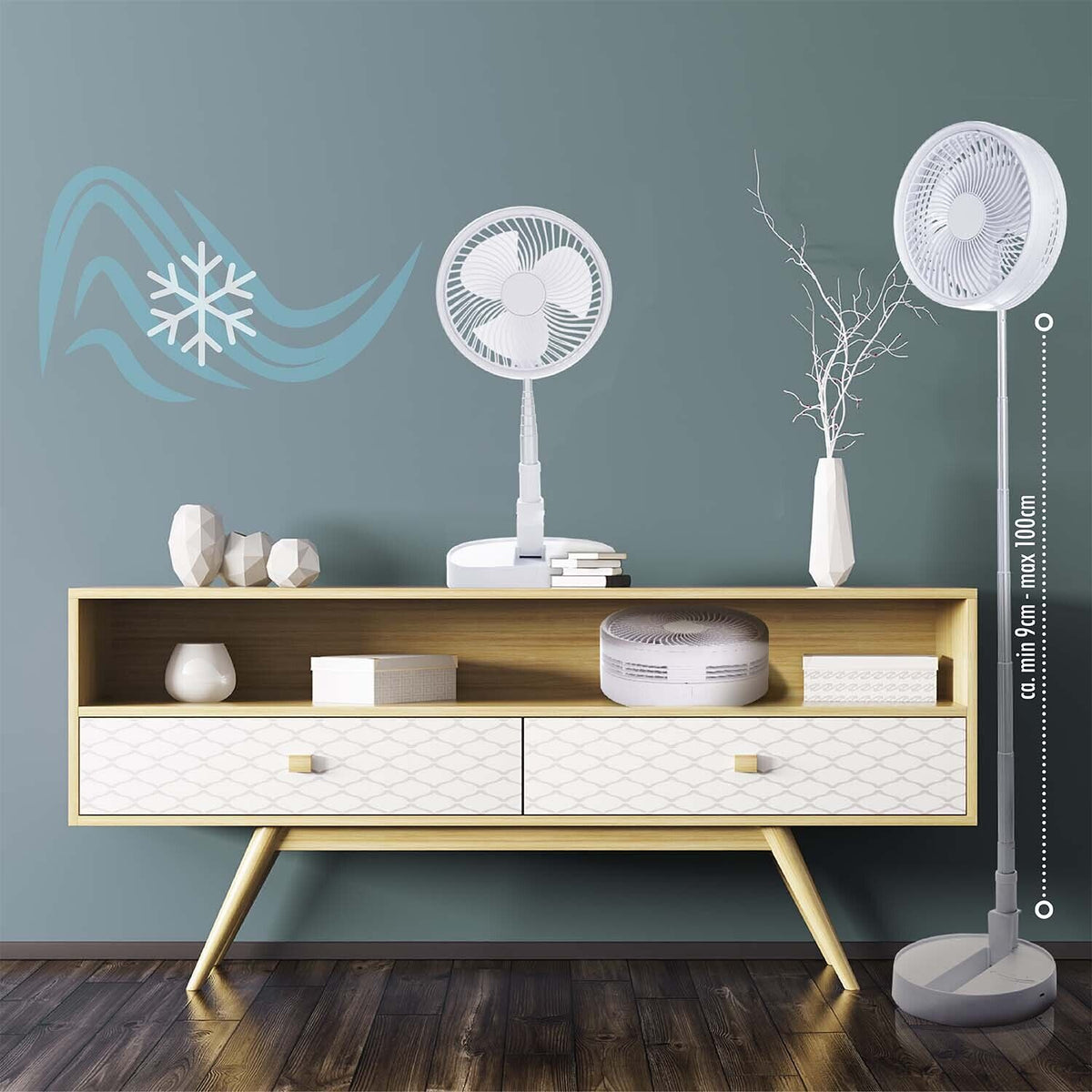 FlexFan - Tragbarer Faltbarer Ventilator