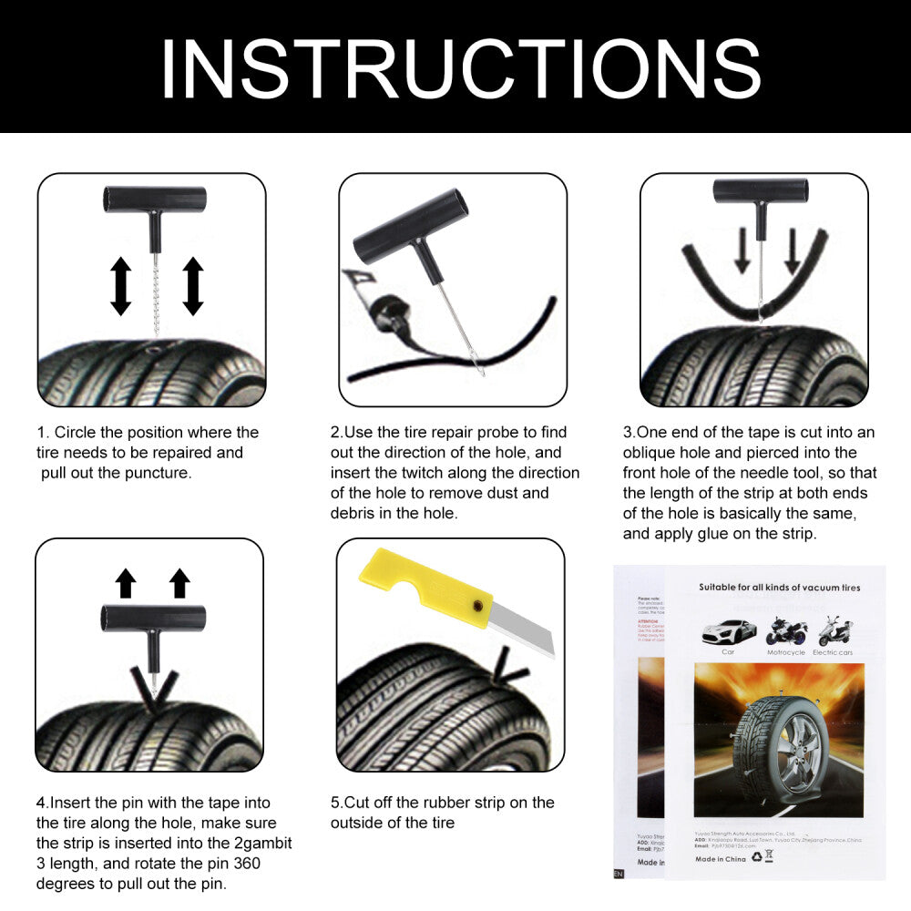 ReifenMeister 58 – Tragbares Reifenreparaturset