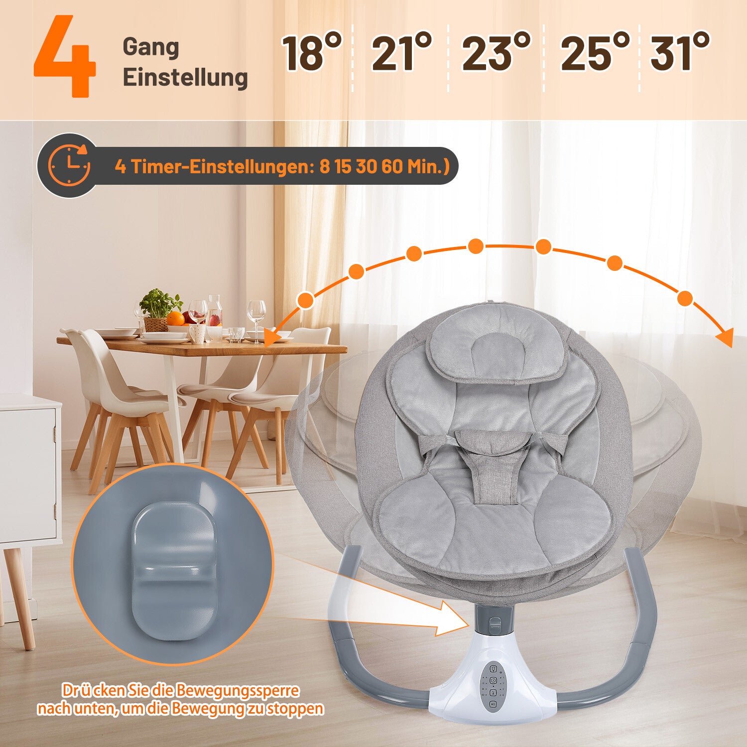 QuietCradle – Babyschaukelstuhl