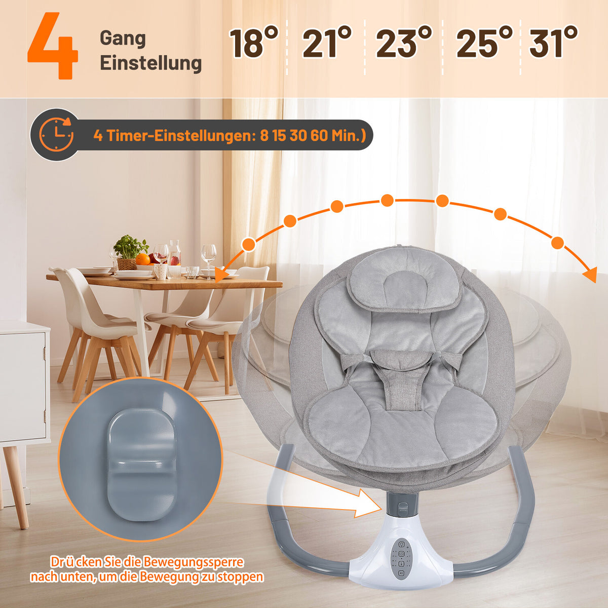 QuietCradle – Babyschaukelstuhl