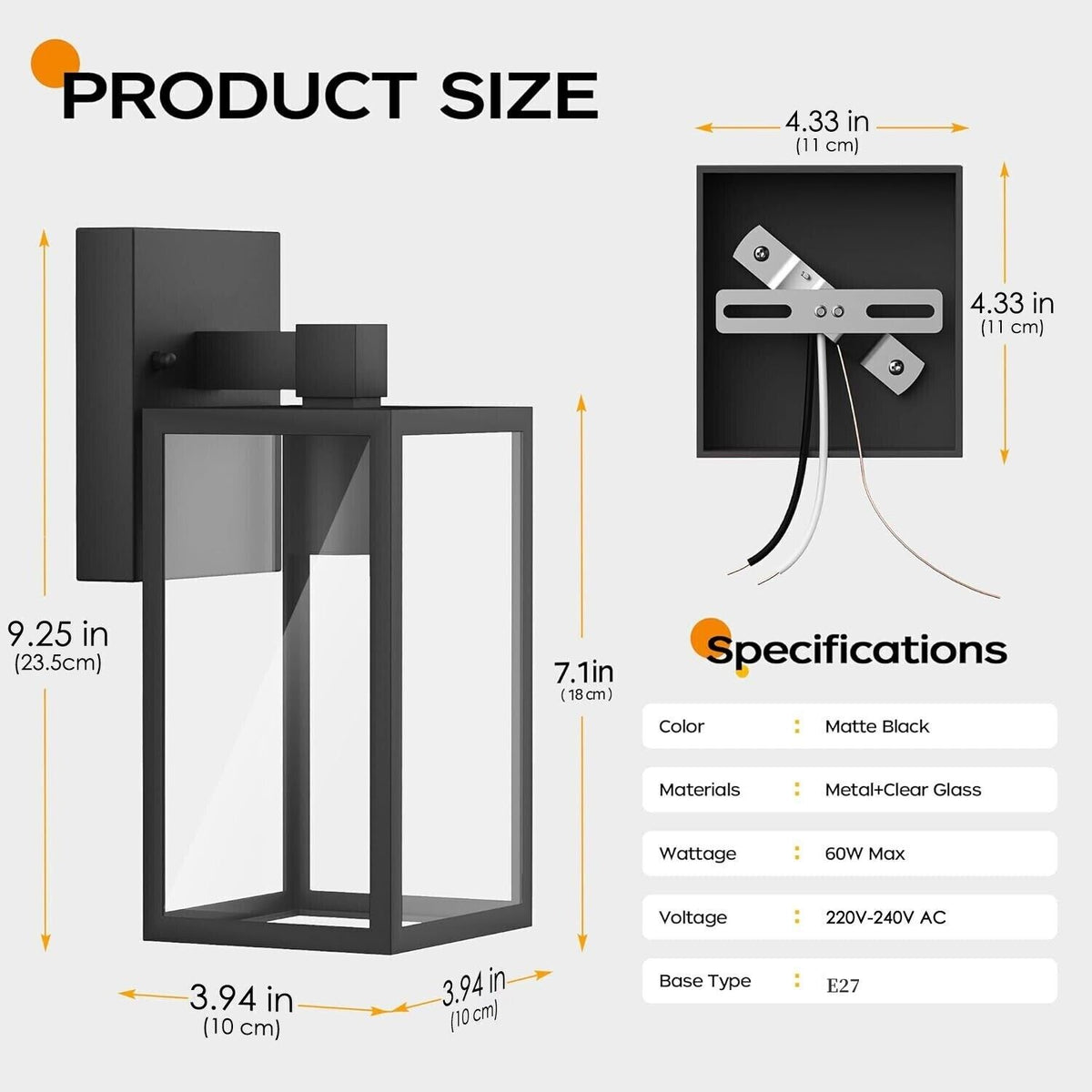 RadianceEdge - Außenwandleuchte für die Haustür