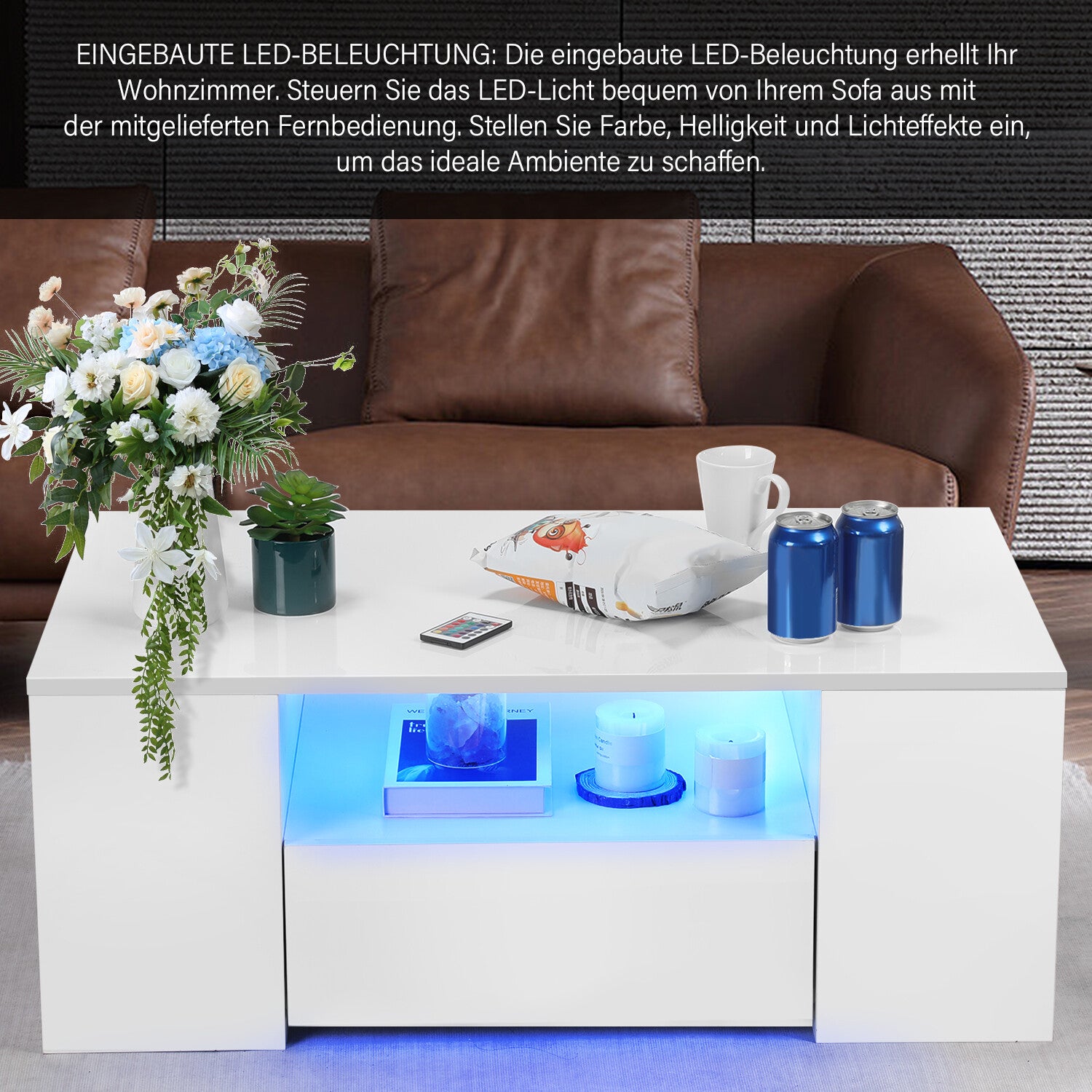 FlashGlow – LED-Couchtisch