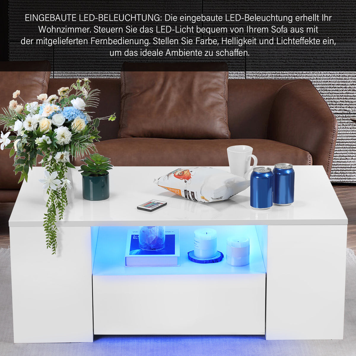 FlashGlow – LED-Couchtisch