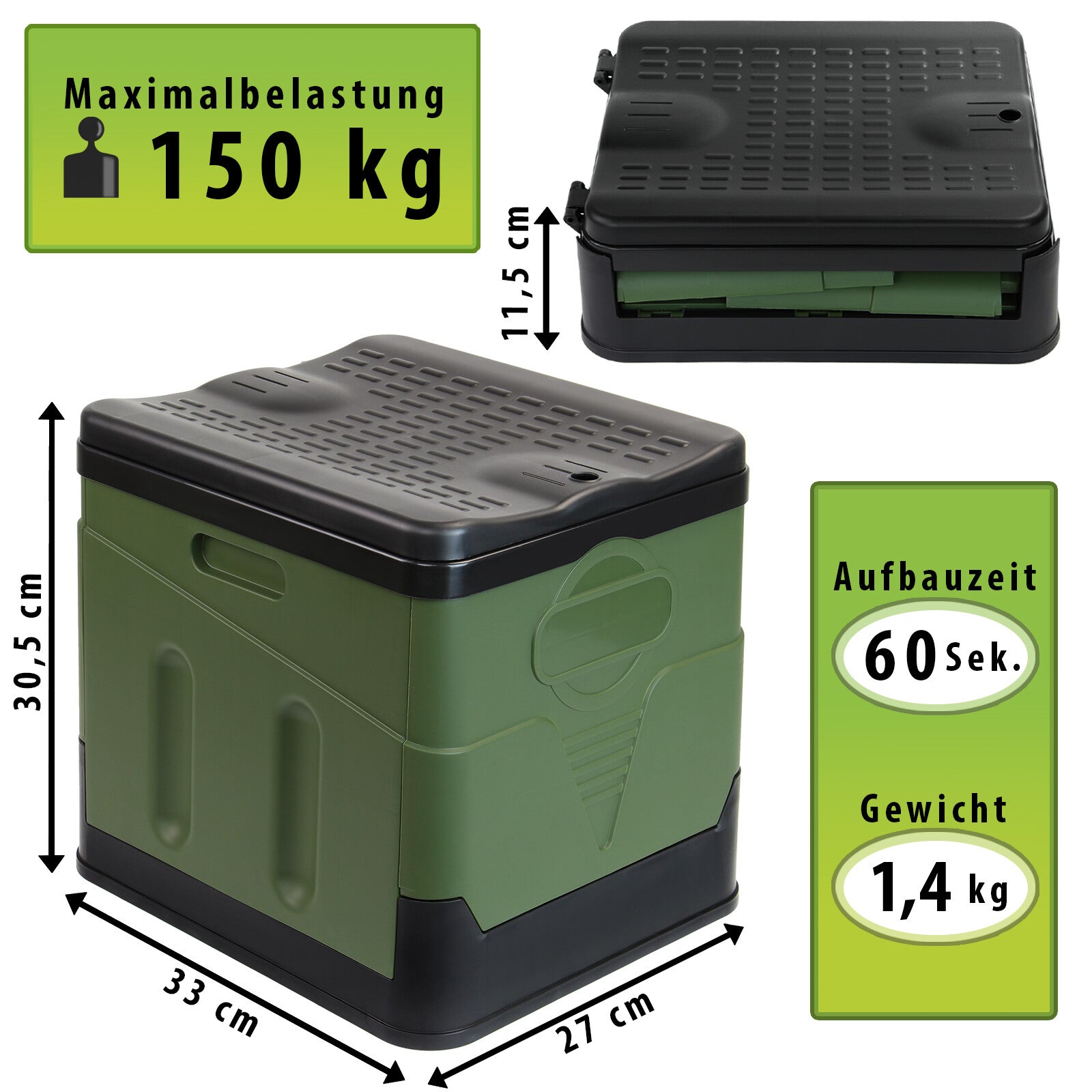 TripGo FoldSeat - Tragbare Campingtoilette