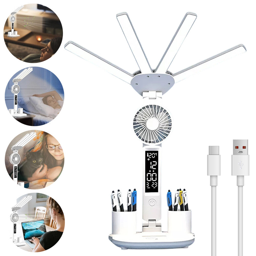 GlowFlow - LED-Schreibtischlampe mit Ventilator