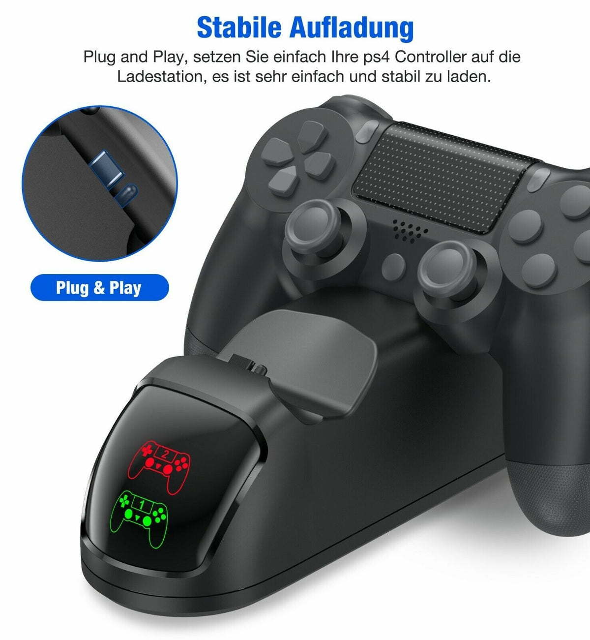 PowerDock Dual - Ladestation für PS4-Controller