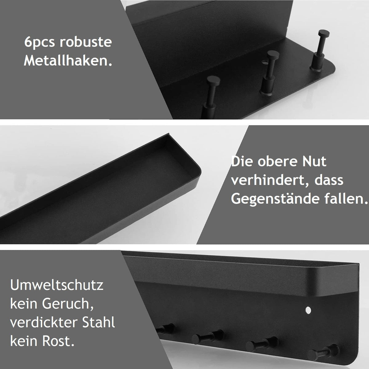 TidyKeys - Schlüsselhalter für die Wandmontage mit Ablage
