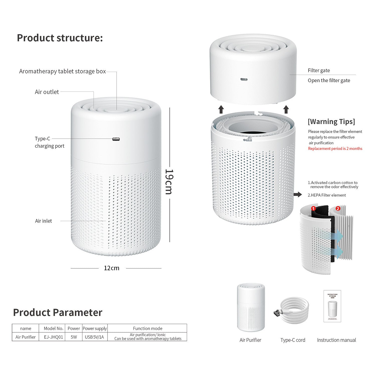 BreevaAir - Tragbarer HEPA Luftreiniger