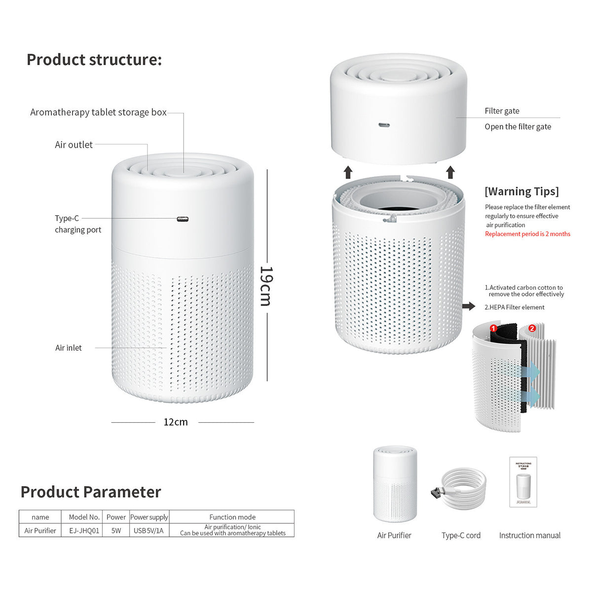 BreevaAir - Tragbarer HEPA Luftreiniger