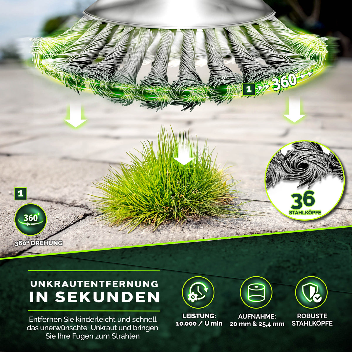 WeedPro Steel Brush - Unkrautbürste für Motorsense