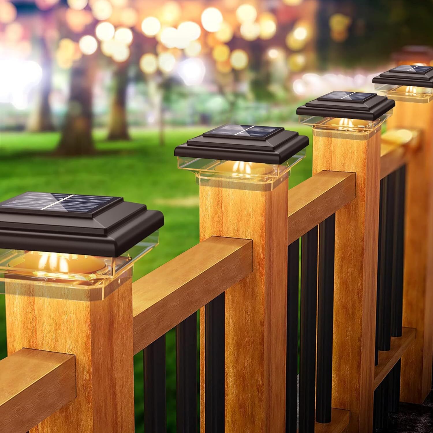 GlowGuard Square - Solar-Pfostenkappenleuchte