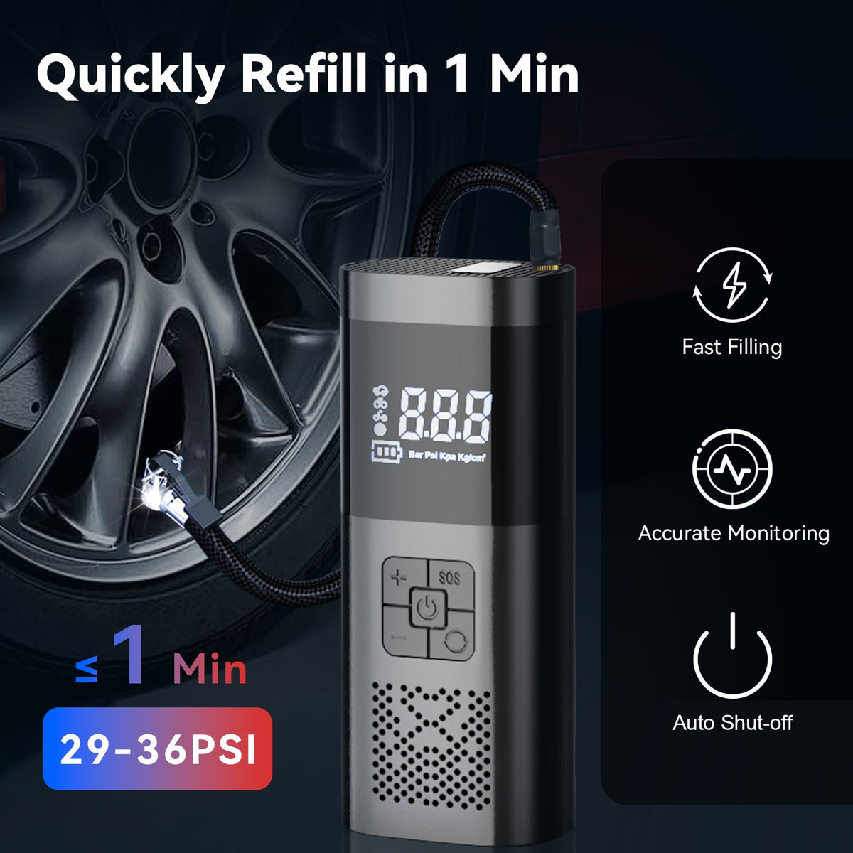 Airnity - Kabelloser Tragbarer Luftkompressor