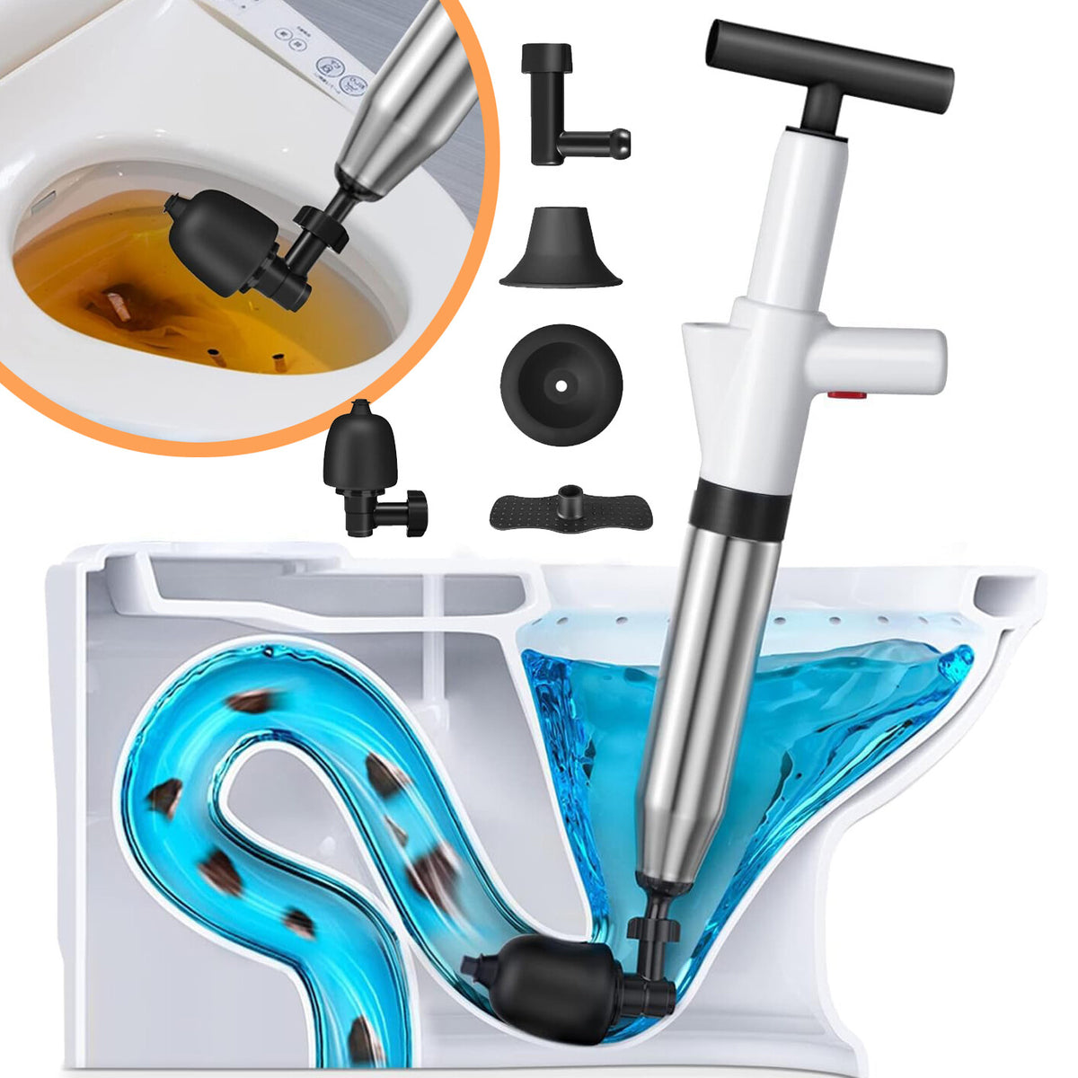 SaugKraft – Hochdruck-Toilettenpümpel