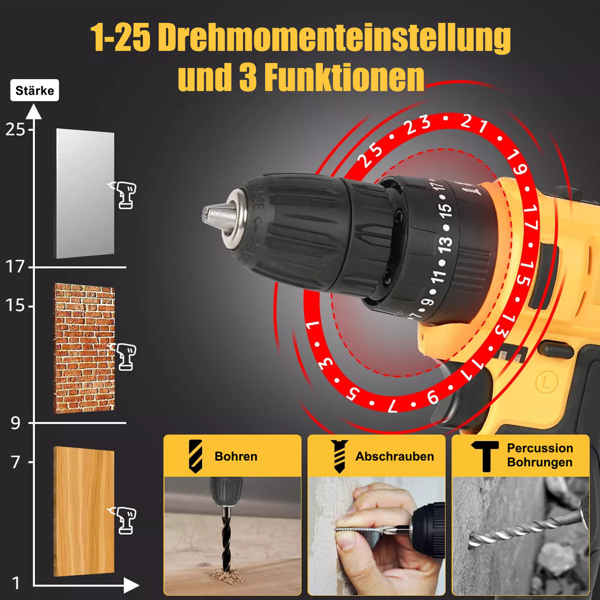 DrillForce - Akku Bohrschrauber 21V