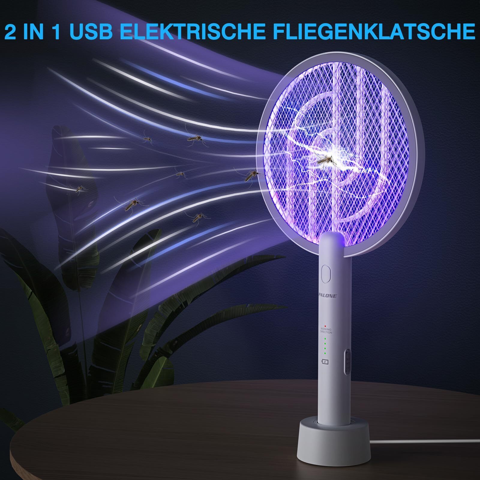 ZapIQ - Elektrische Mückenklatsche Wiederaufladbar