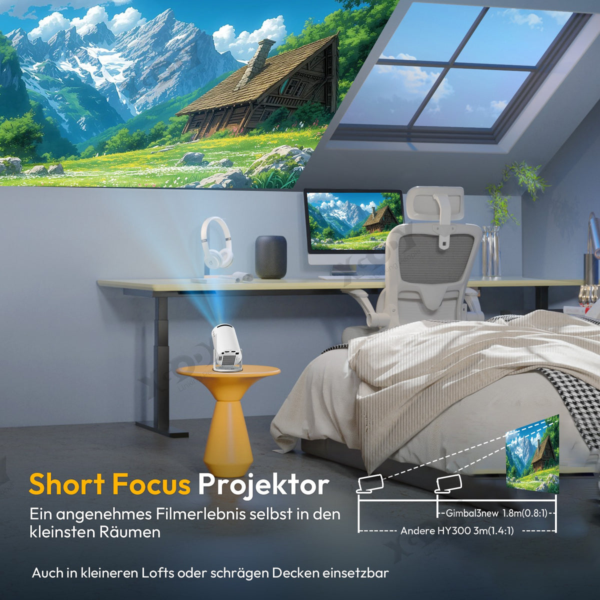 Viewbliss - Tragbarer Mini-Projektor