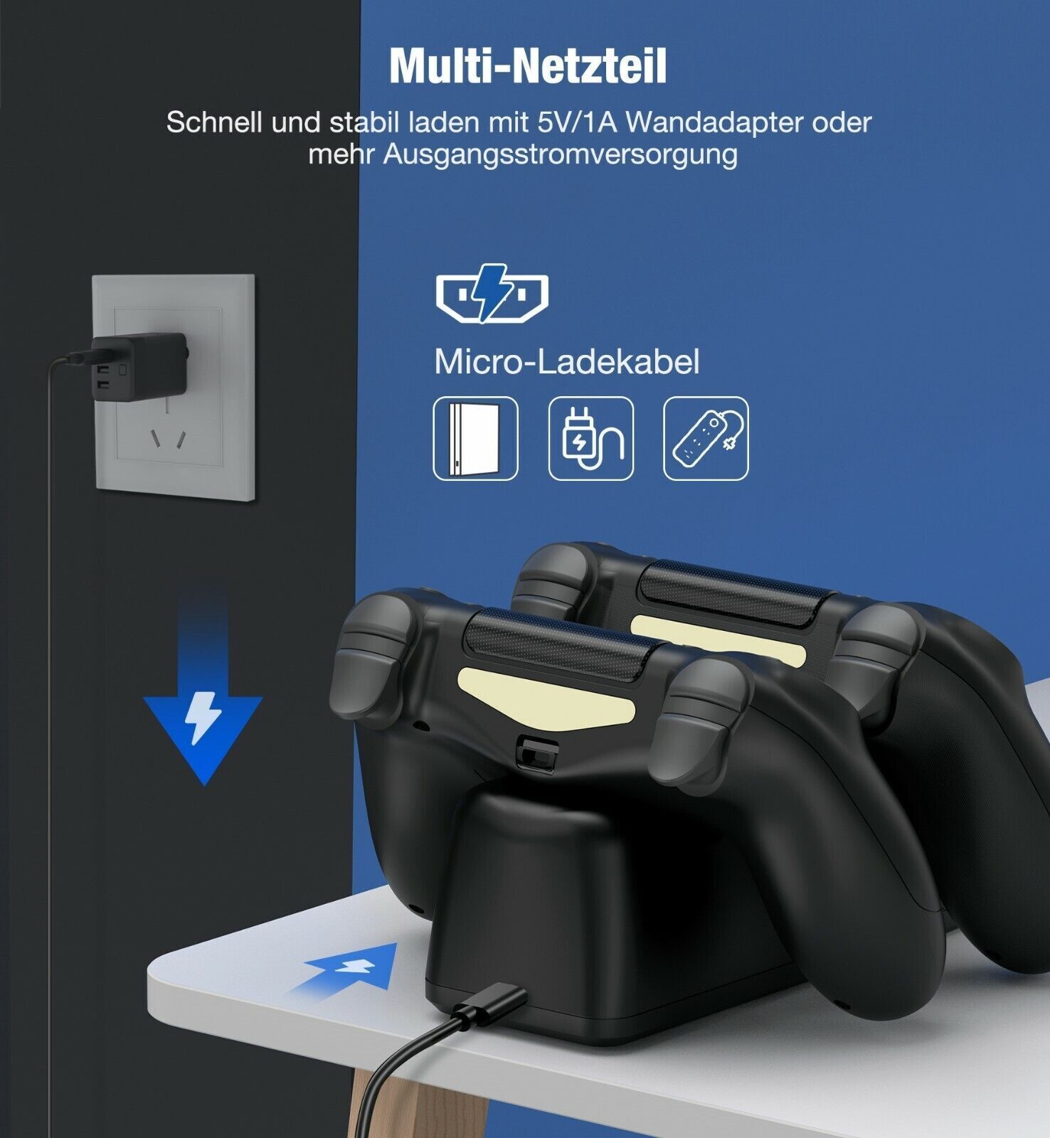 PowerDock Dual - Ladestation für PS4-Controller