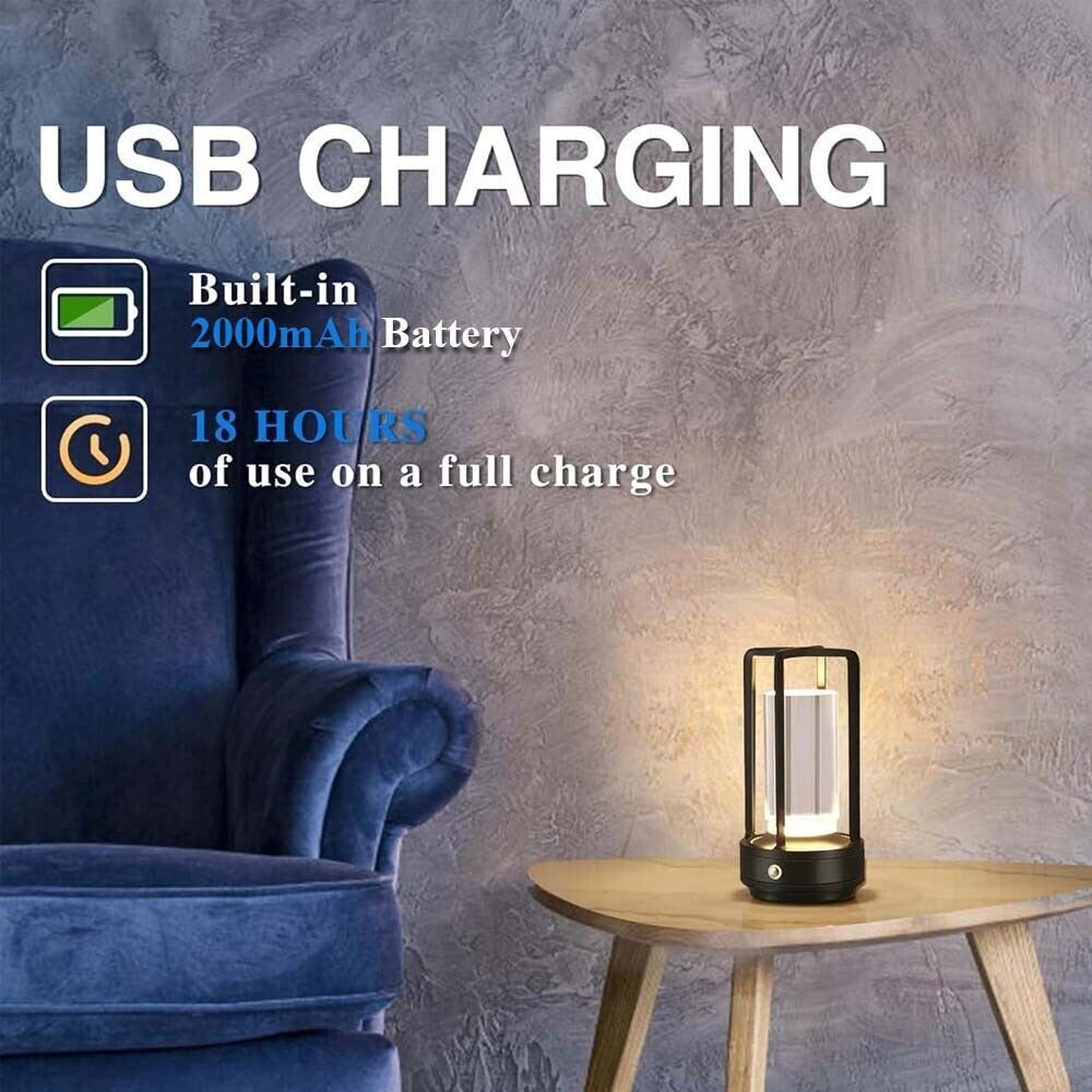 Glitzerzauber - Tragbare Kristall-Laternen-Tischlampe