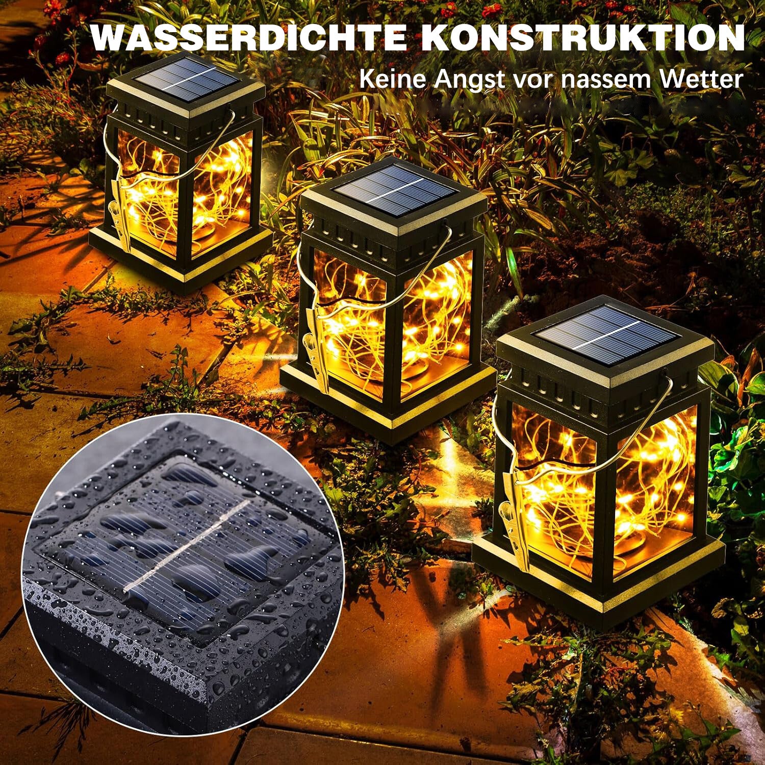 LichtOase – Solar Hängende Kerzenlaternen