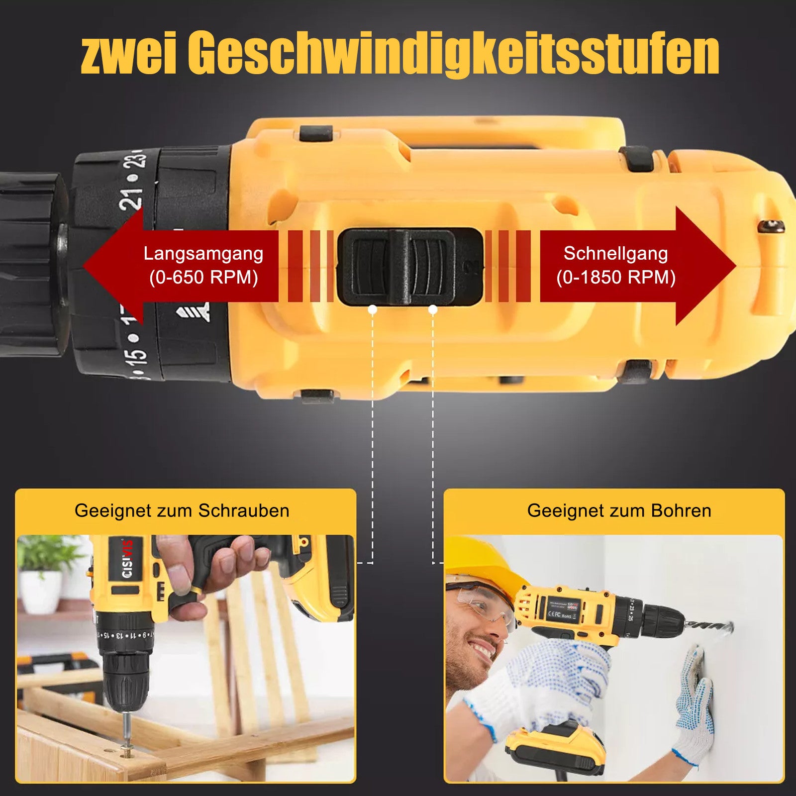 DrillForce - Akku Bohrschrauber 21V