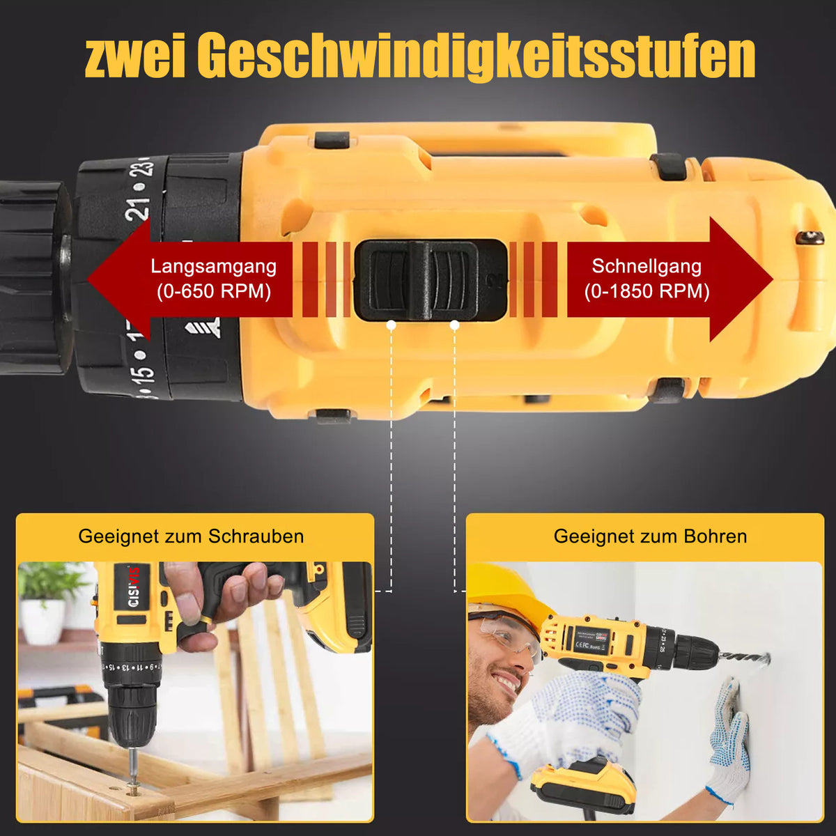 DrillForce - Akku Bohrschrauber 21V