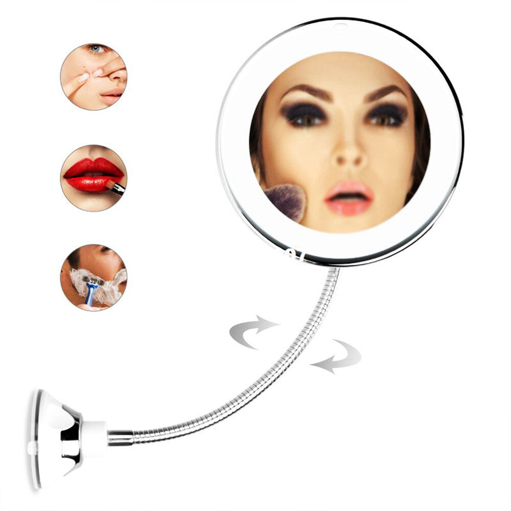 GlowFlex Mirror - Makeup-Spiegel mit 10facher Vergrößerung und Licht