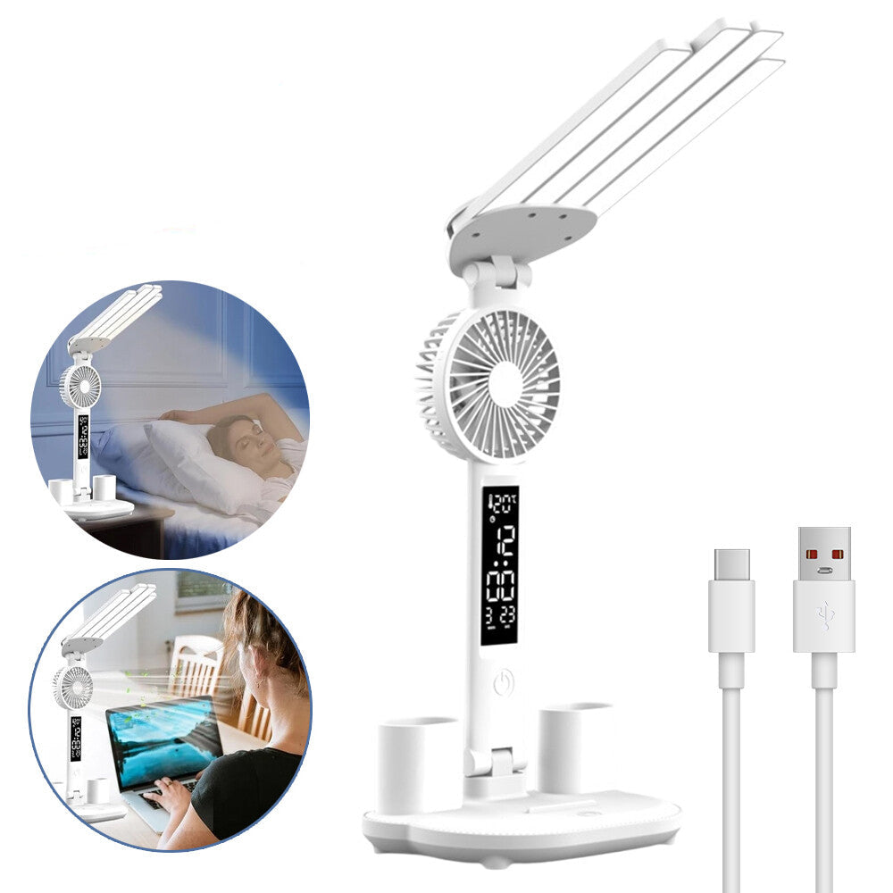 GlowFlow - LED-Schreibtischlampe mit Ventilator