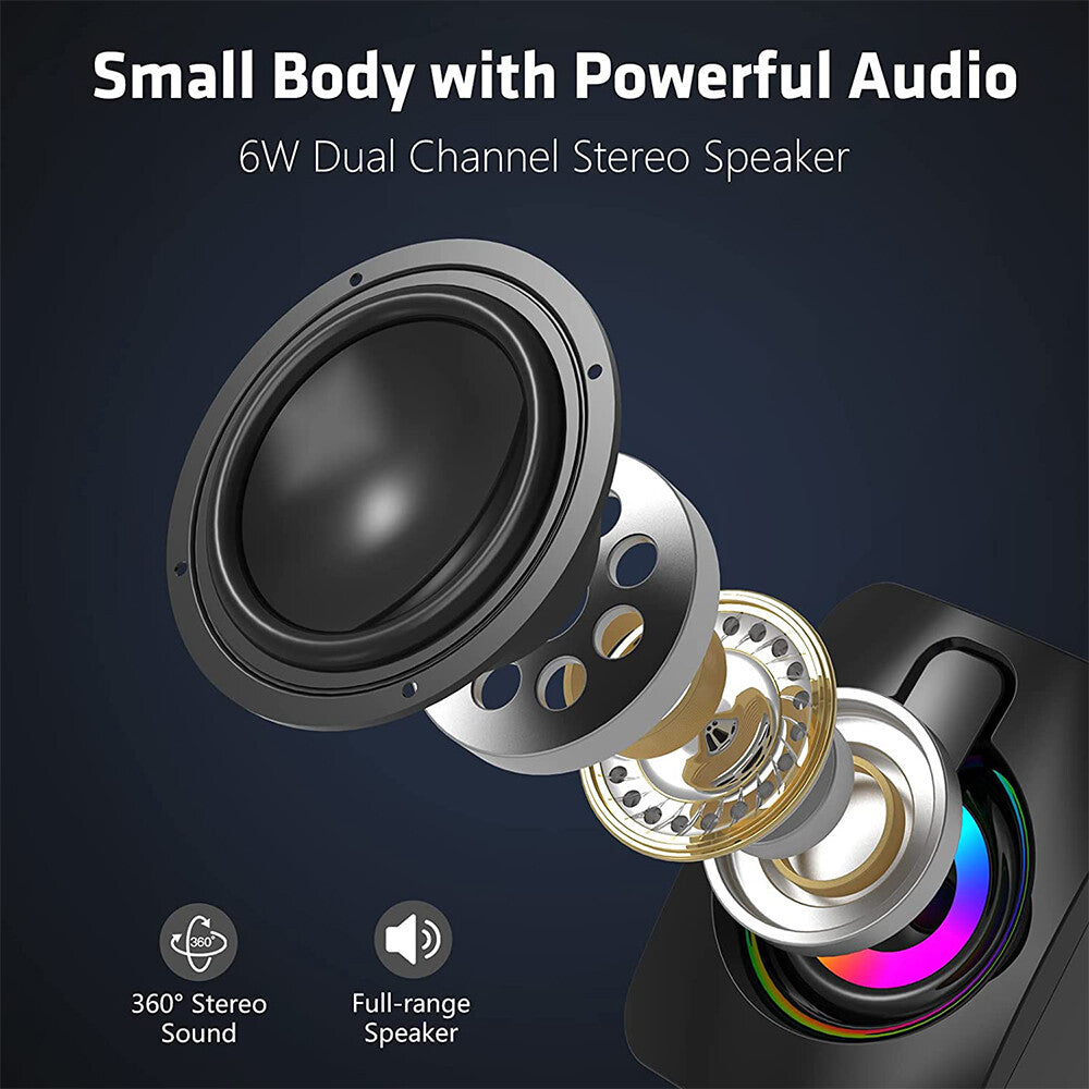 BassLight - USB Kabelgebundene Computerlautsprecher