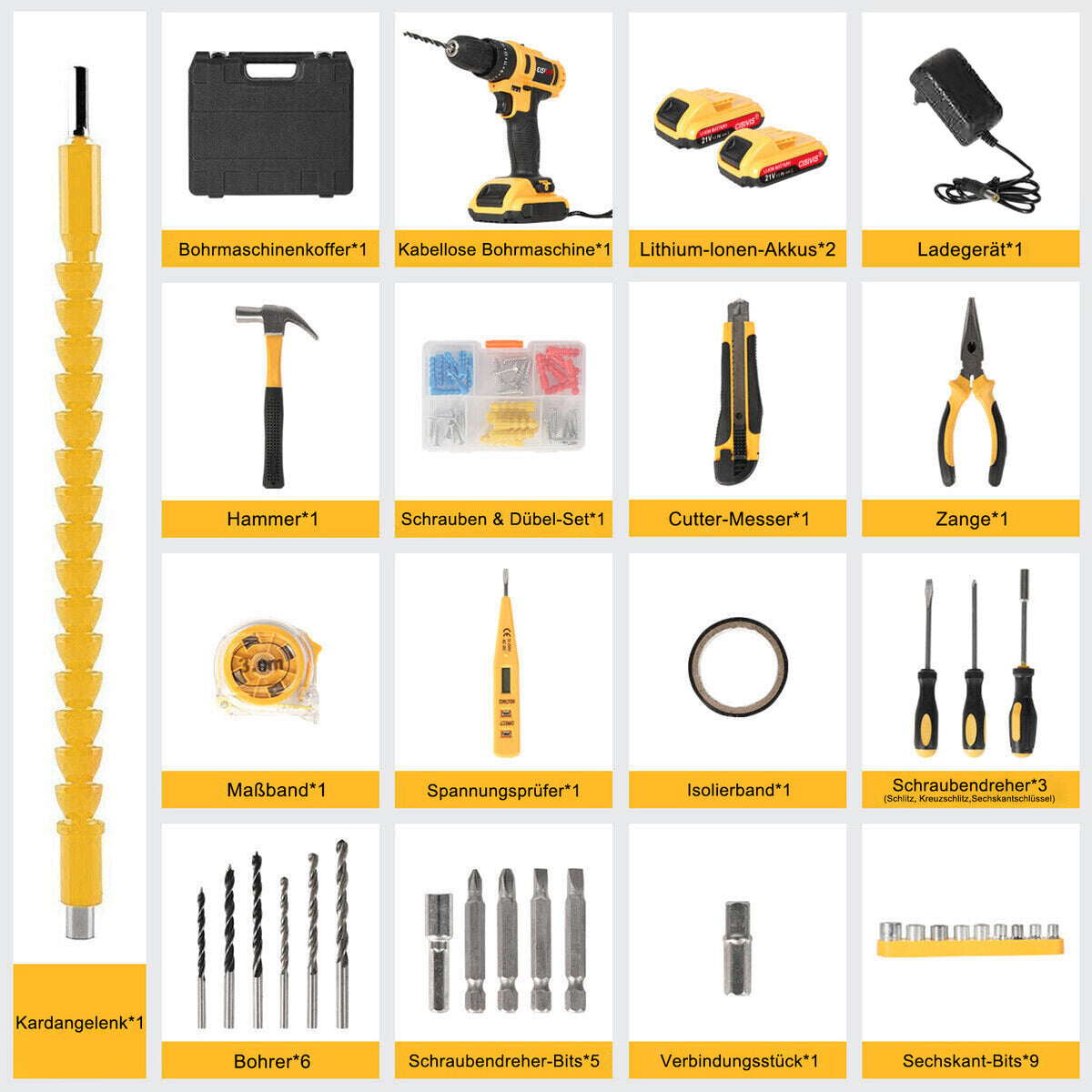 DrillForce - Akku Bohrschrauber 21V