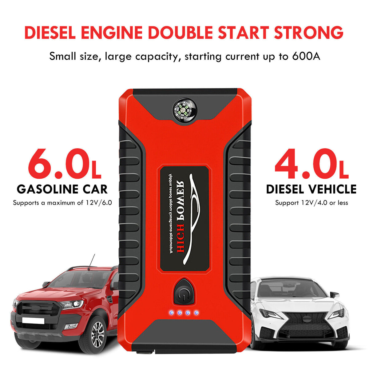 JumpIQ - Tragbares Starthilfegerät 99800mAh