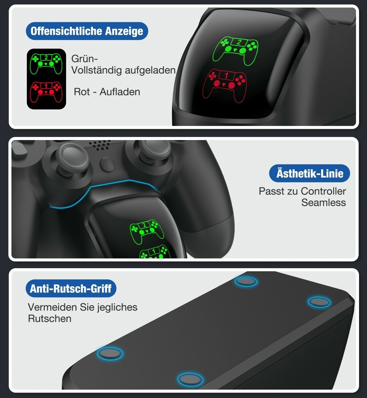 PowerDock Dual - Ladestation für PS4-Controller