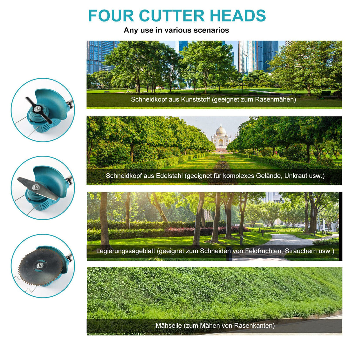 WeedWhirl - Schnurloser Rasentrimmer für kleine Gärten