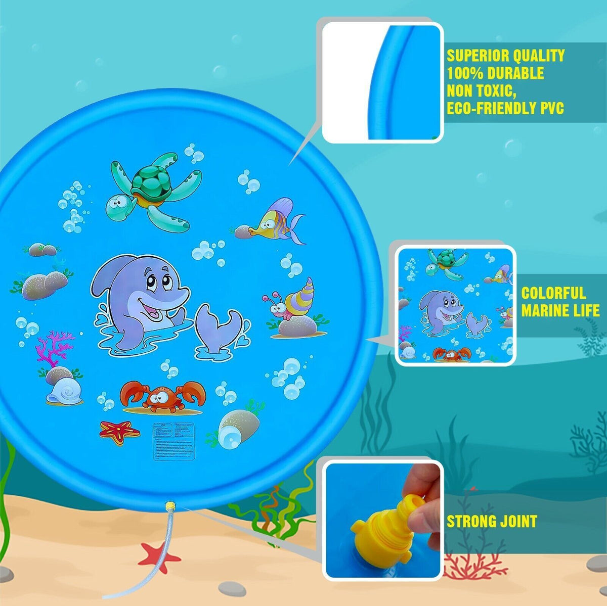 AquaJoy Splash Pad – Wasserspielmatte für Kinder im Freien