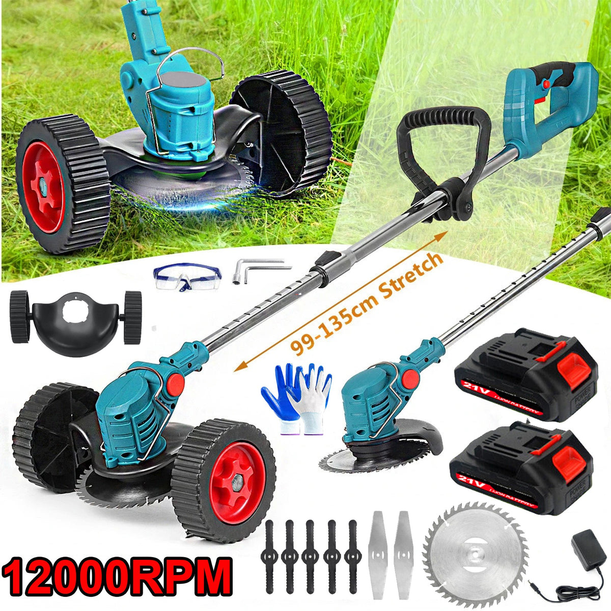 WeedWhirl - Schnurloser Rasentrimmer für kleine Gärten